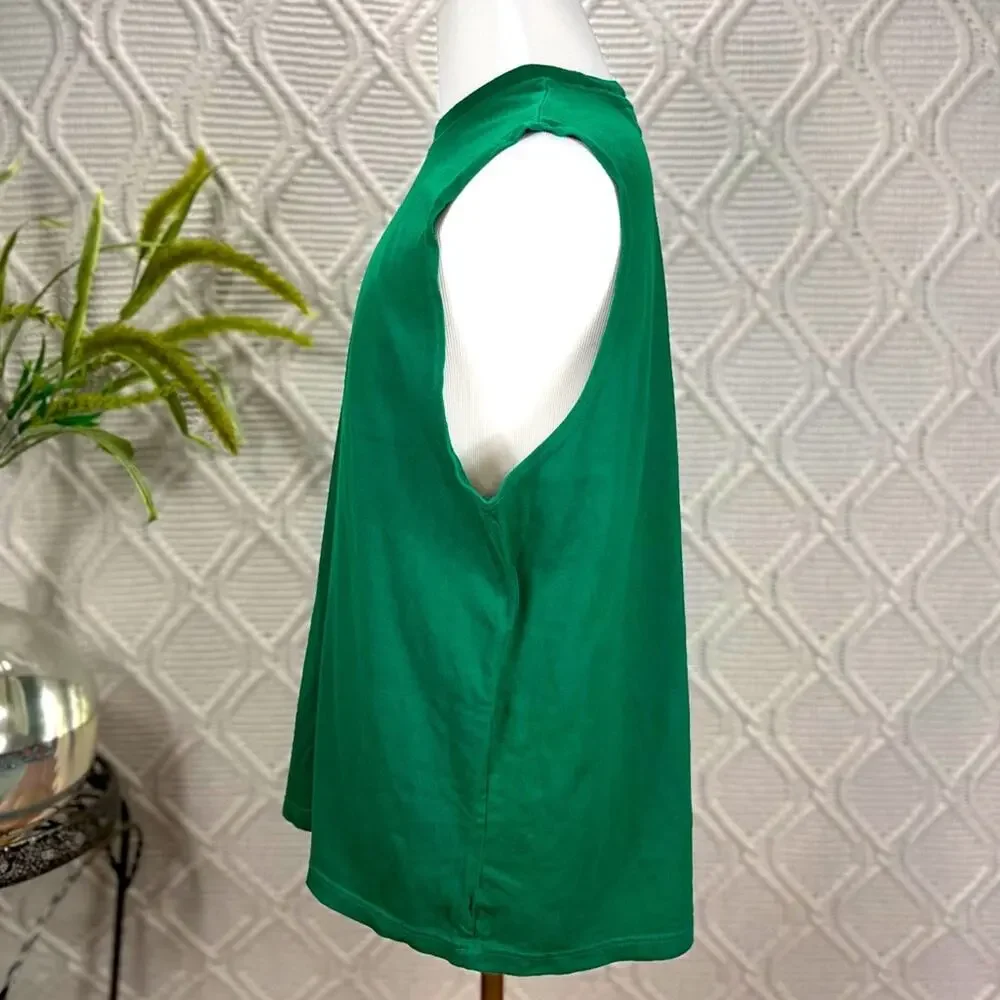 Prospirit Men's Muscle Tee 100%‎ Cotton Active Wear Green Tank Top L